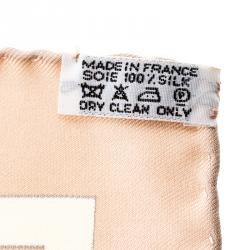 Pre Owned Hermes Beige Raconte Moi Le Cheval Printed Silk Square Scarf