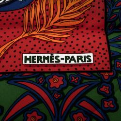 Pre Owned Hermes Multicolor Printed Silk Zenobie Reine de Palmyre Square Scarf