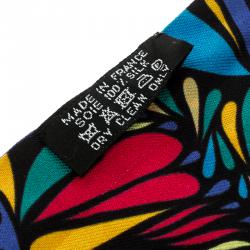 Pre Owned Hermes Millefleurs du Mexique Printed Silk Twilly Scarf