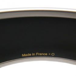 مملوكة مسبقًا Hermes Balcons du Guadalquivir Cloisonne Black and White Enamel Bangle 20CM