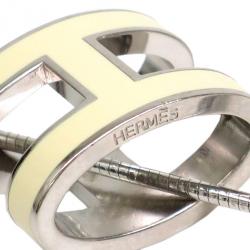 مملوكة مسبقًا Hermes Pop H White Laquered Pendant Necklace