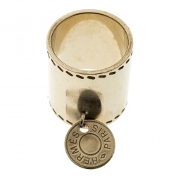 Pre Owned Hermes Gold Tone Scarf Ring