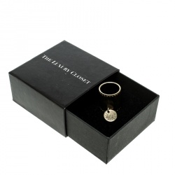 Pre Owned Hermes Gold Tone Scarf Ring