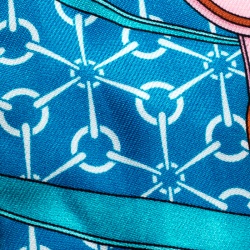 Pre Owned Hermes Multicolor Printed Silk Twilly Scarf 