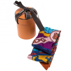 Pre Owned Hermes Multicolor Printed Silk Twilly Scarf 