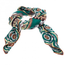 Hermes Multicolor The Savana Dance Print  Cashmere and Silk Shawl