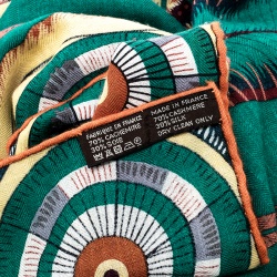 Hermes Multicolor The Savana Dance Print  Cashmere and Silk Shawl