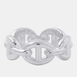 مملوكة مسبقًا Hermes Chaine d'Ancre Anchene Size PM SV925 Women's Ring EU 51