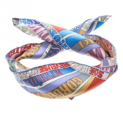Hermes Mots De Soie Printed Silk Square Scarf