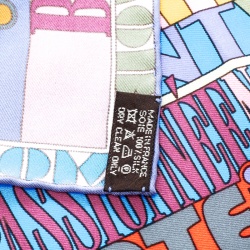 Hermes Mots De Soie Printed Silk Square Scarf