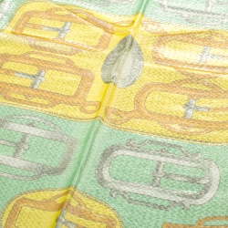 Pre Owned Hermes Boucleries D'attelage Silk Blend Glitter Square Scarf