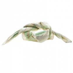 Pre Owned Hermes Boucleries D'attelage Silk Blend Glitter Square Scarf