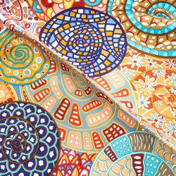 Pre Owned Hermes Blue Reves D'Escargots Printed Silk Square Scarf