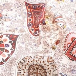 Pre Owned Hermes Blush Pink L'Arbre de Vie Printed Silk Square Scarf