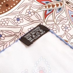 Pre Owned Hermes Blush Pink L'Arbre de Vie Printed Silk Square Scarf