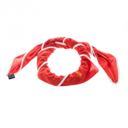 Pre Owned Hermes Red Mors and Filets Printed Silk Jersey Square Scarf