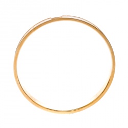 Pre Owned Hermès Kawaii 7 Pink Leather Rose Gold Tone Bangle Bracelet