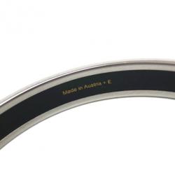 Pre Owned Hermes Printed Blue Enamel Palladium-Plated Bracelet 19CM