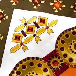 Pre Owned Hermes Multicolor Brins D'or Printed Silk Square Scarf
