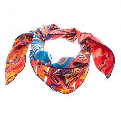 Pre Owned Hermes De La Mer Au Ciel Multicolor Printed Silk Square Scarf