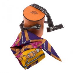Pre Owned Hermes Multicolor Grand Manege Fleuri Printed Silk Twilly Scarf