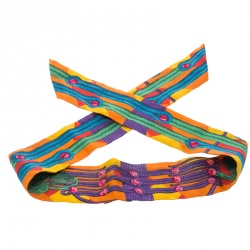 Pre Owned Hermes Multicolor Tassel Printed Silk Twilly Scarf