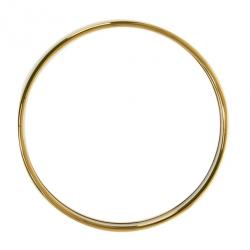 مملوكة مسبقًا Hermes Printed Blue Enamel Gold-Plated Bracelet 19CM
