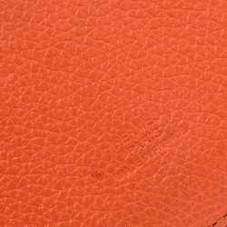 Pre Owned Hermes Sanguine Orange Leather Phone Case