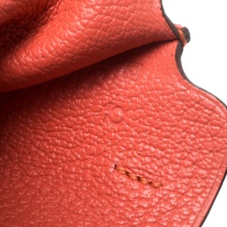 Pre Owned Hermes Sanguine Orange Leather Phone Case