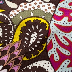 Pre Owned Hermes Blue Fleurs D'Indiennes Printed Silk Square Scarf