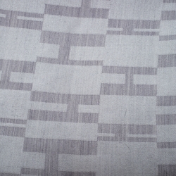 Hermes Grey Faconnee Grand H Pattern Silk and Wool Scarf