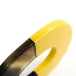 Pre Owned Hermes Isthme Two Tone Lacquer Buffalo Horn Drop Earrings