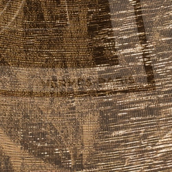 Pre Owned Hermes Gold Lurex Detail Carriage Pattern Glitter Square Scarf