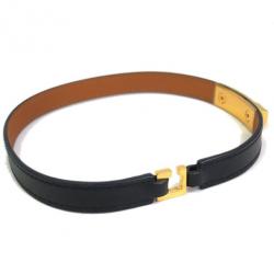 Pre Owned Hermes Rivale Double Tour Leather Bracelet