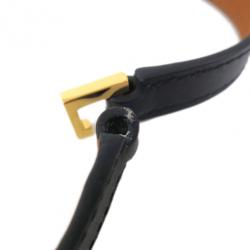 Pre Owned Hermes Rivale Double Tour Leather Bracelet