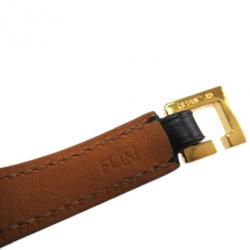 Pre Owned Hermes Rivale Double Tour Leather Bracelet