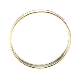 Pre Owned Hermes Balcons Du Guadalquivir Printed Enamel Gold Plated Bangle Bracelet