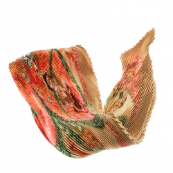 Pre Owned Hermes Multicolor Amazonia Printed Plisse Silk Diamond Scarf
