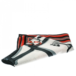 Pre Owned Hermes Multicolor Couvertures et Tenues de Jour Printed Cashmere and Silk Scarf