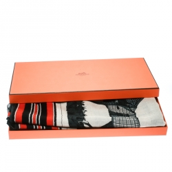Pre Owned Hermes Multicolor Couvertures et Tenues de Jour Printed Cashmere and Silk Scarf