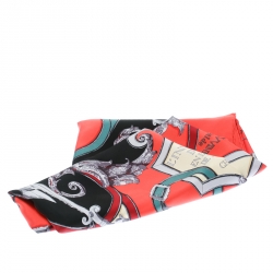 Pre Owned Hermes Multicolor L'Instructions Du Roy Printed Silk Square Scarf 