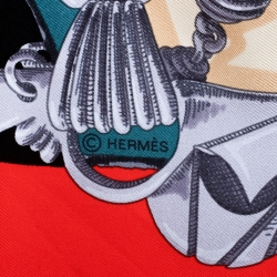 Pre Owned Hermes Multicolor L'Instructions Du Roy Printed Silk Square Scarf 
