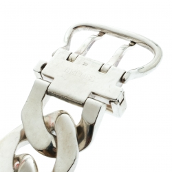 Pre Owned Hermes Boucle Sellier Silver Chain Link Bracelet TGM