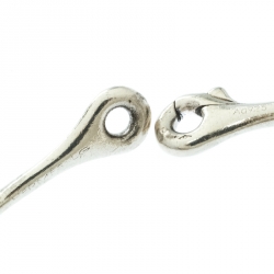 Pre Owned Hermes Elongated Link Silver Bracelet