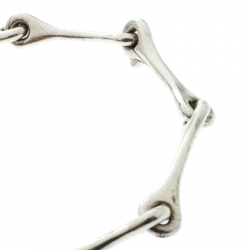 Pre Owned Hermes Elongated Link Silver Bracelet
