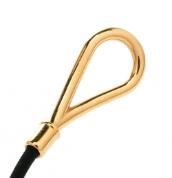 Pre Owned Hermes Jumbo Hook Black Cord Double Wrap Bracelet