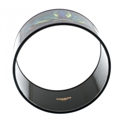 Pre Owned Hermes Multicolor Feather Printed Enamel Extra Wide Bangle Bracelet