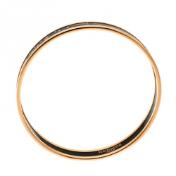 Pre Owned Hermes Multicolor Printed Enamel Gold Plated Narrow Bangle Bracelet