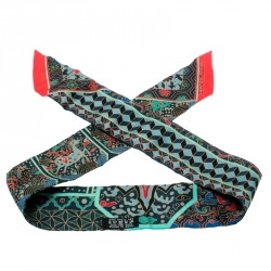 Pre Owned Hermes Multicolor Horse Printed Silk Twilly Scarf