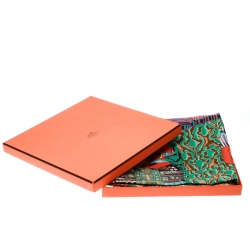 Pre Owned Hermes Multicolor Voyage en Etoffes Printed Silk Square Scarf